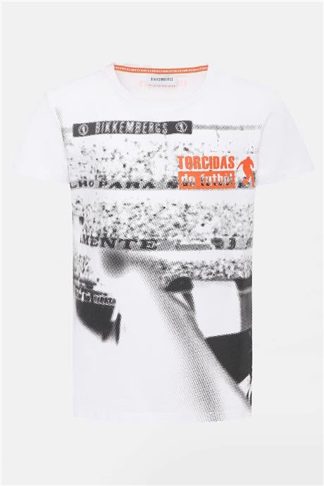 Bikkembergs Erkek Çocuk Beyaz T-Shirt