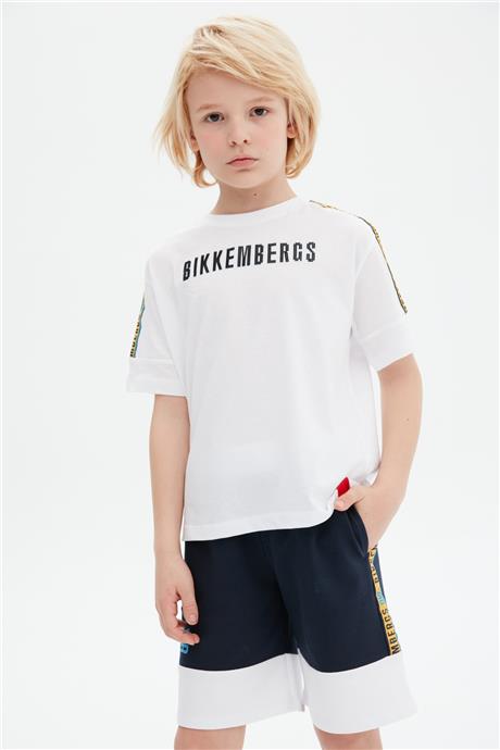 Bikkembergs Erkek Çocuk Beyaz T-Shirt