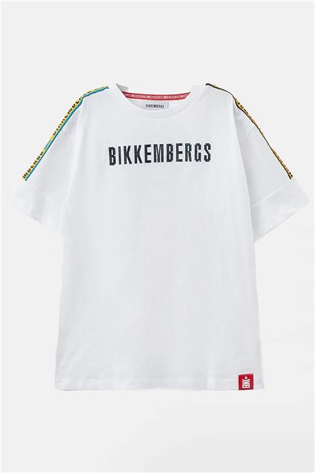 Bikkembergs Erkek Çocuk Beyaz T-Shirt