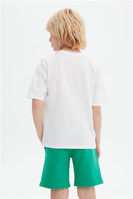 Bikkembergs Erkek Çocuk Beyaz T-Shirt