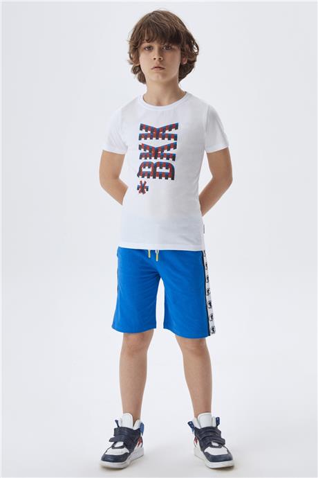 Bikkembergs Erkek Çocuk Beyaz T-Shirt