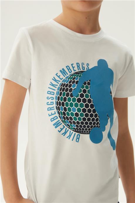 Bikkembergs Erkek Çocuk Beyaz T-Shirt