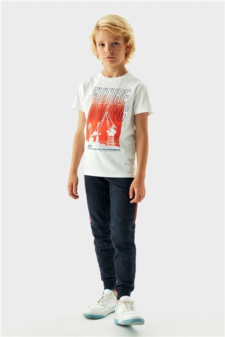 Bikkembergs Erkek Çocuk Beyaz T-Shirt