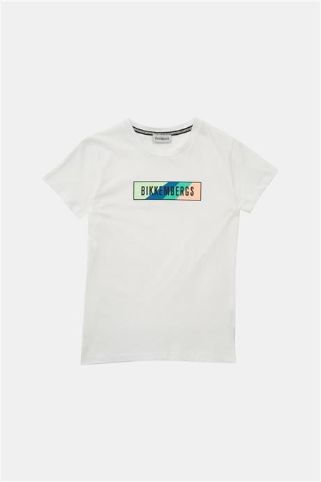 Bikkembergs Erkek Çocuk Beyaz T-Shirt