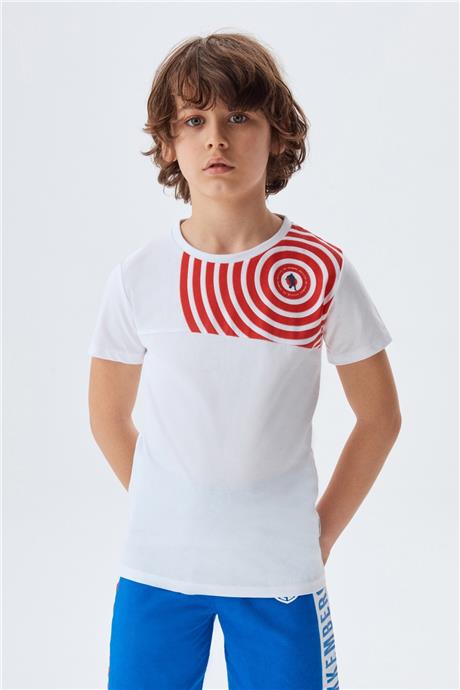 Bikkembergs Erkek Çocuk Beyaz T-Shirt