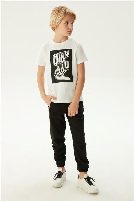 Bikkembergs Erkek Çocuk Beyaz T-Shirt