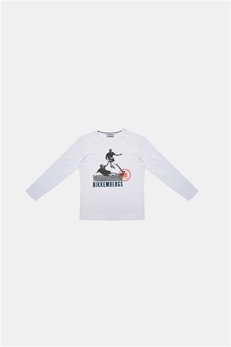 Bikkembergs Erkek Çocuk Beyaz T-Shirt