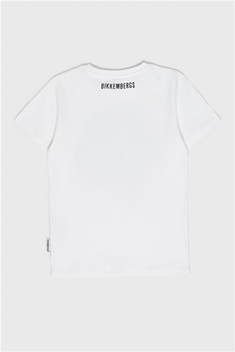 Bikkembergs Erkek Çocuk Beyaz T-Shirt