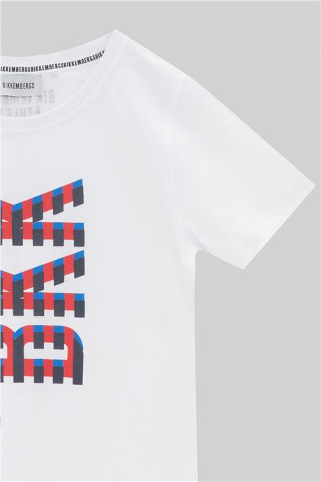 Bikkembergs Erkek Çocuk Beyaz T-Shirt