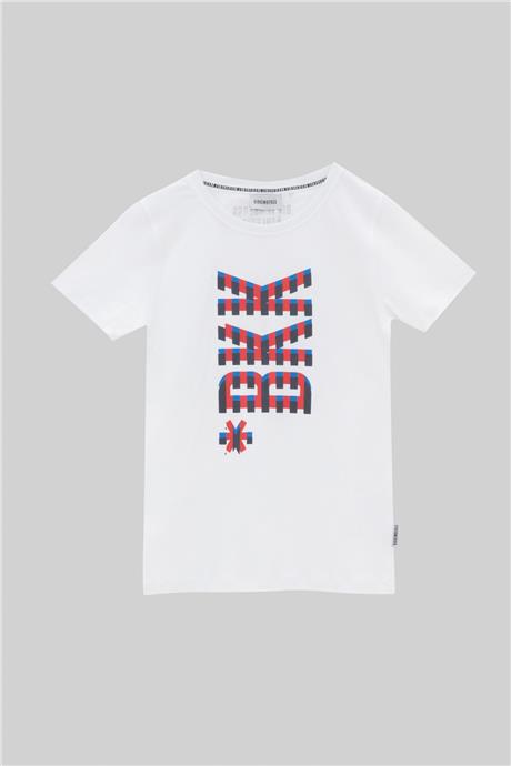 Bikkembergs Erkek Çocuk Beyaz T-Shirt