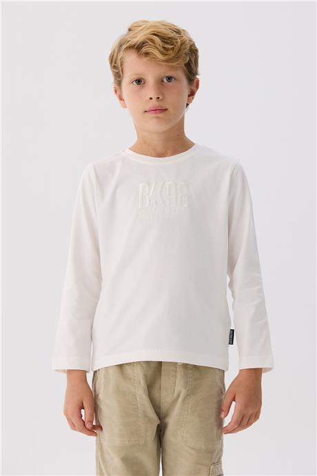 Bikkembergs Erkek Çocuk Beyaz T-Shirt