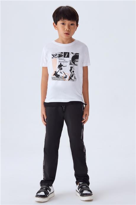 Bikkembergs Erkek Çocuk Beyaz Tshirt