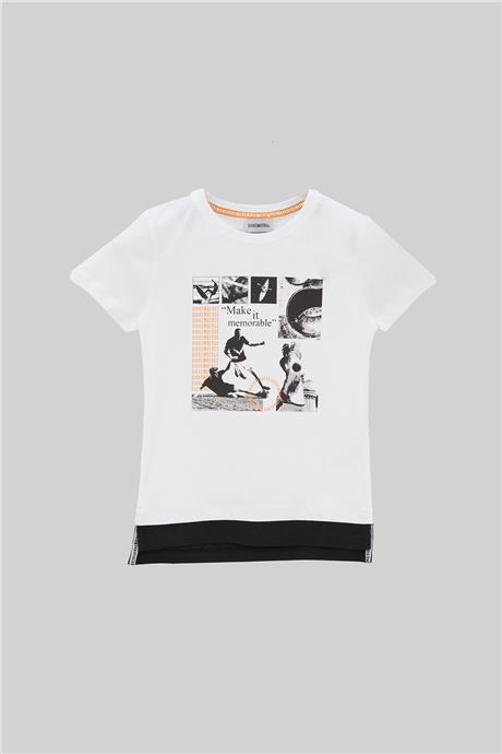 Bikkembergs Erkek Çocuk Beyaz Tshirt