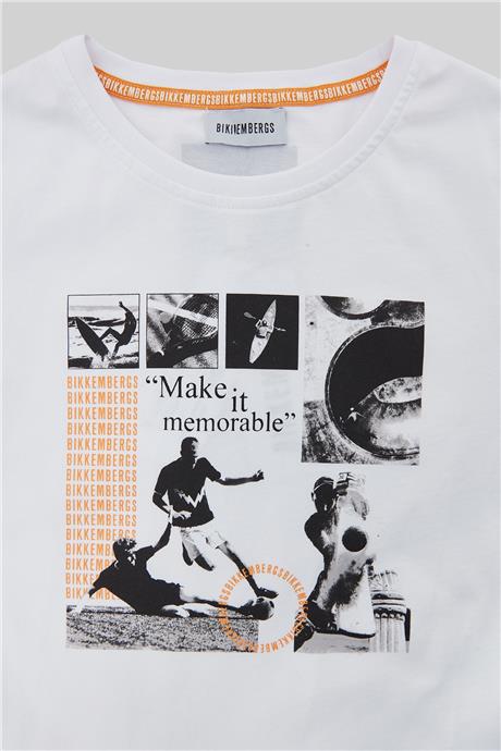 Bikkembergs Erkek Çocuk Beyaz Tshirt