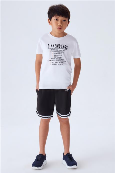 Bikkembergs Erkek Çocuk Beyaz Tshirt
