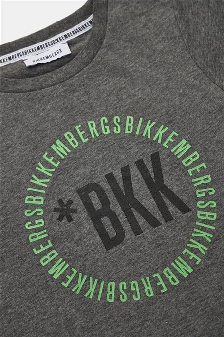 Bikkembergs Erkek Çocuk Gri Melanj T-Shirt