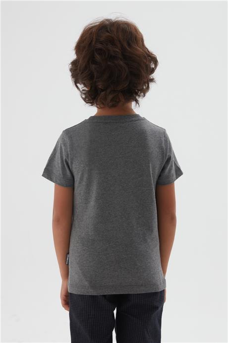Bikkembergs Erkek Çocuk Gri Melanj T-Shirt