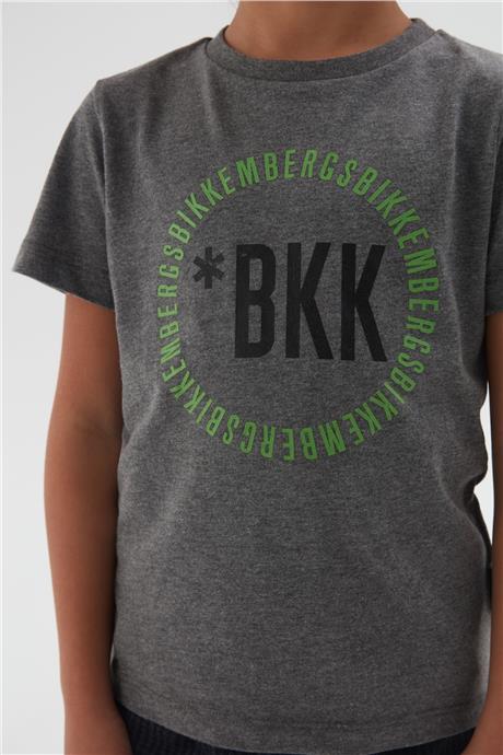Bikkembergs Erkek Çocuk Gri Melanj T-Shirt