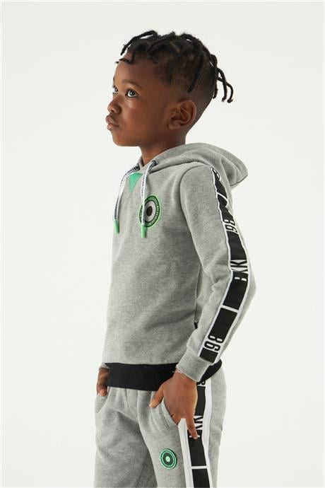 Bikkembergs Erkek Çocuk Gri Sweatshirt