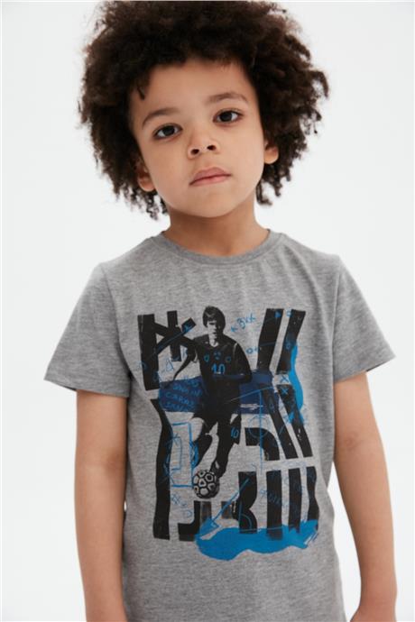 Bikkembergs Erkek Çocuk Gri T-Shirt