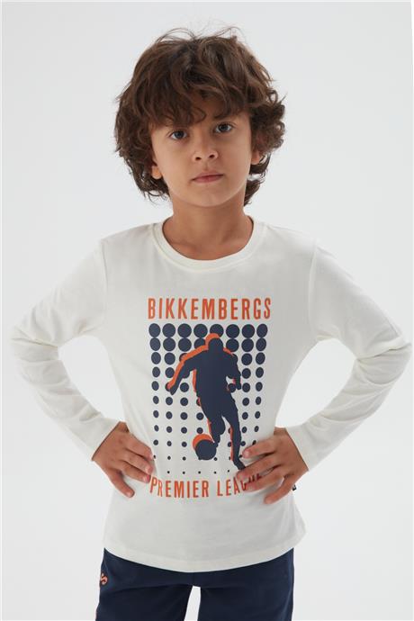 Bikkembergs Erkek Çocuk Kırık Beyaz T-Shirt