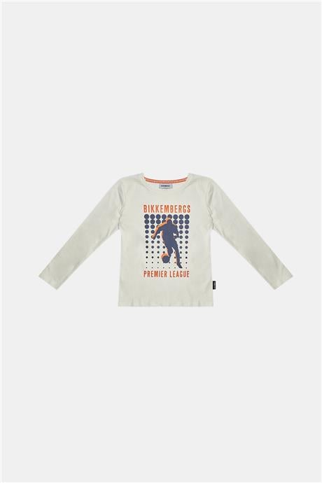 Bikkembergs Erkek Çocuk Kırık Beyaz T-Shirt
