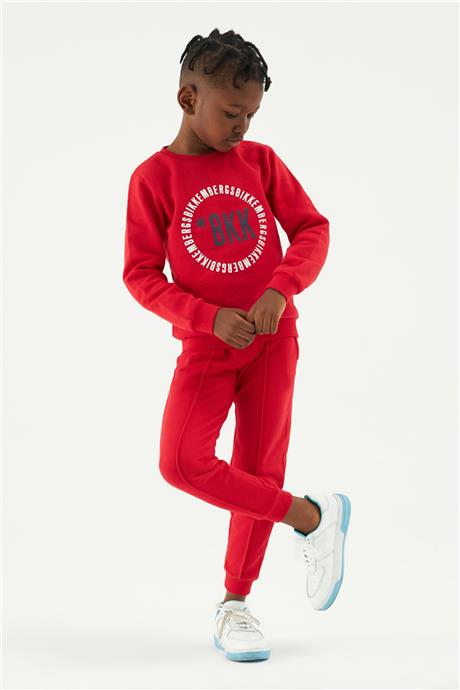Bikkembergs Erkek Çocuk Kırmızı Sweatshirt