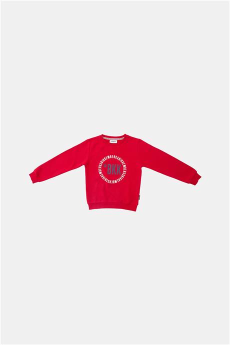 Bikkembergs Erkek Çocuk Kırmızı Sweatshirt