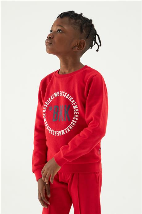 Bikkembergs Erkek Çocuk Kırmızı Sweatshirt