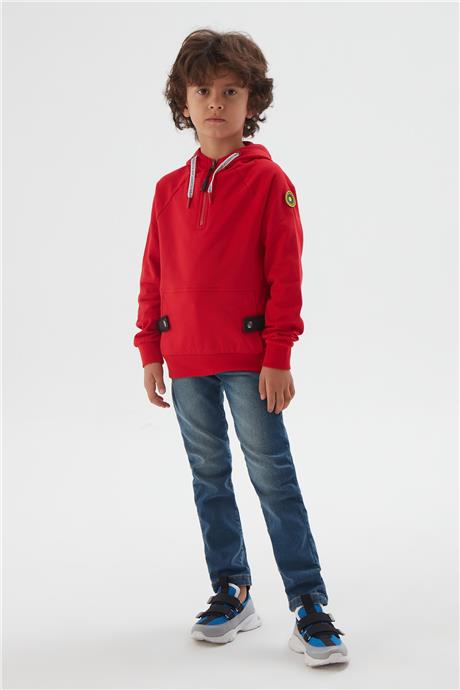 Bikkembergs Erkek Çocuk Kırmızı Sweatshirt