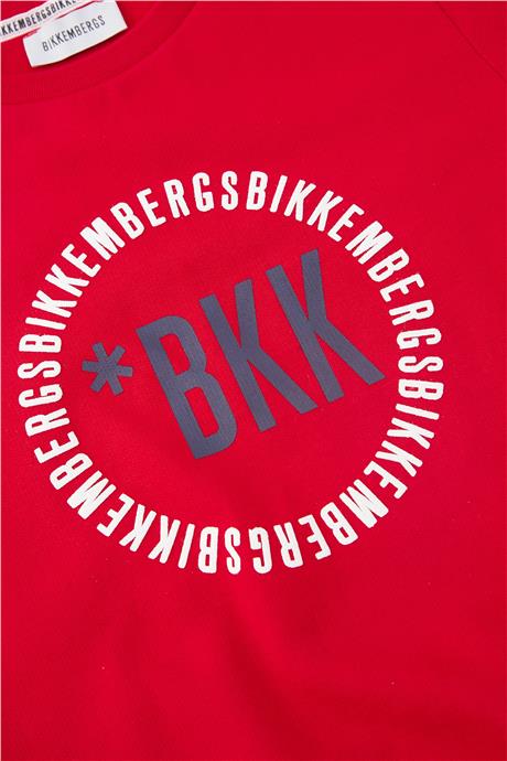Bikkembergs Erkek Çocuk Kırmızı Sweatshirt