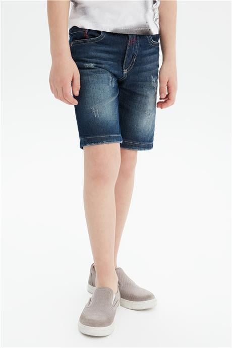 Bikkembergs Erkek Çocuk Lacivert Jean Şort
