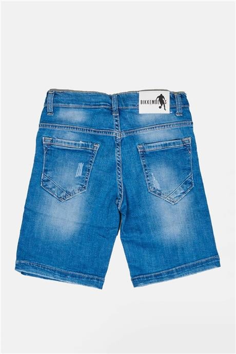 Bikkembergs Erkek Çocuk Mavi Jean Şort