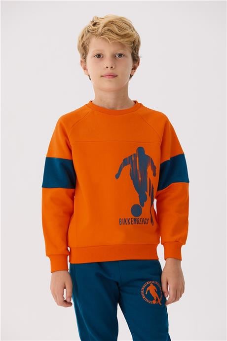 Bikkembergs Erkek Çocuk Oranj Sweatshirt