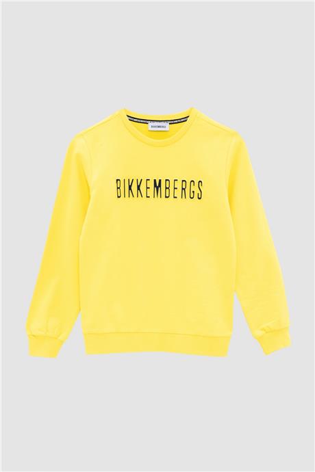 Bikkembergs Erkek Çocuk Sarı Sweatshirt