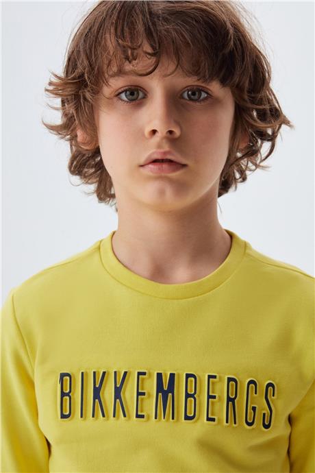 Bikkembergs Erkek Çocuk Sarı Sweatshirt