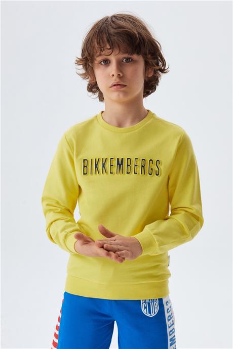 Bikkembergs Erkek Çocuk Sarı Sweatshirt