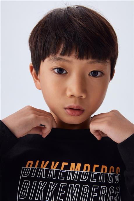 Bikkembergs Erkek Çocuk Siyah Sweatshirt