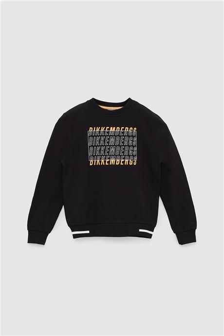 Bikkembergs Erkek Çocuk Siyah Sweatshirt