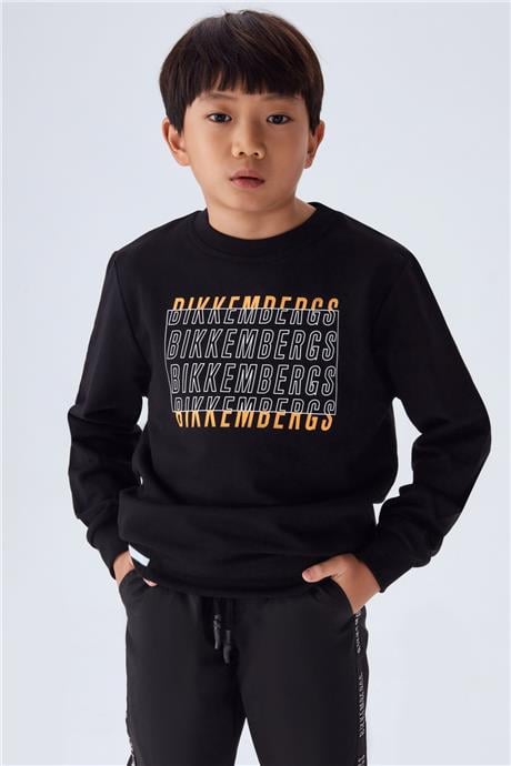Bikkembergs Erkek Çocuk Siyah Sweatshirt