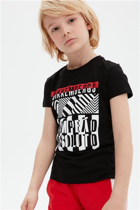 Bikkembergs Erkek Çocuk Siyah T-Shirt