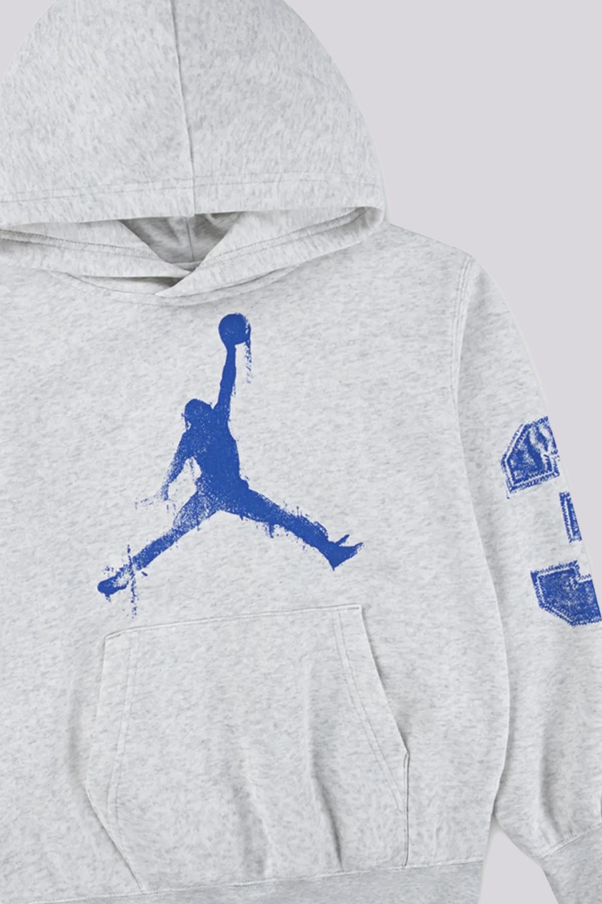 white and blue jordan hoodie