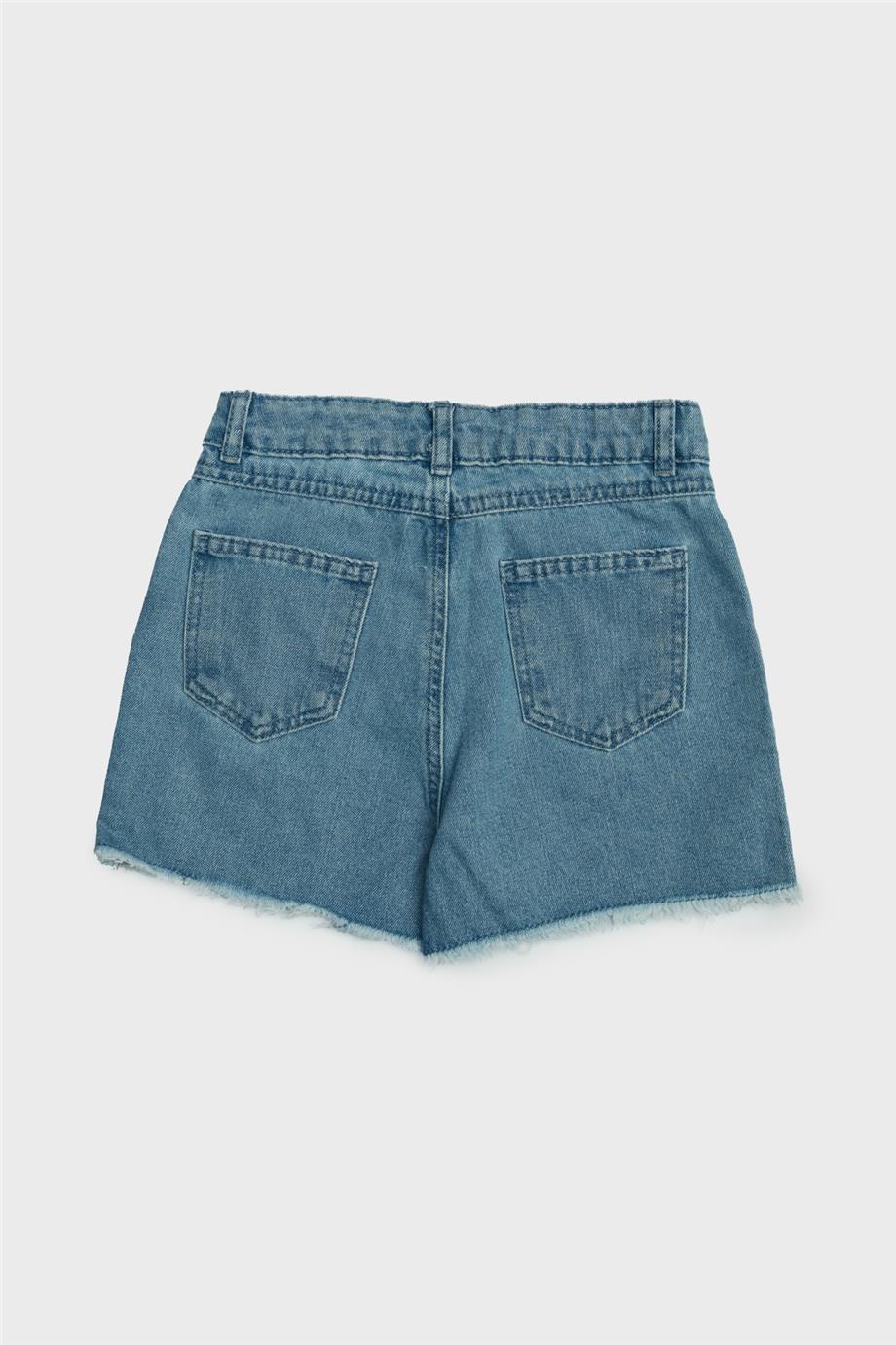 Beverly Hills Polo Club Kız Çocuk Denim Şort görsel 2