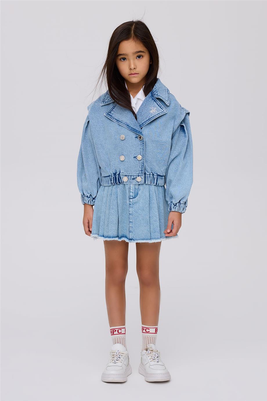 Beverly Hills Polo Club Kız Çocuk Denim Ceket
