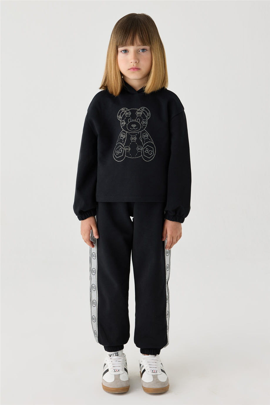 B&G Kız Çocuk Taş Baskılı Baskılı Sweatshirt