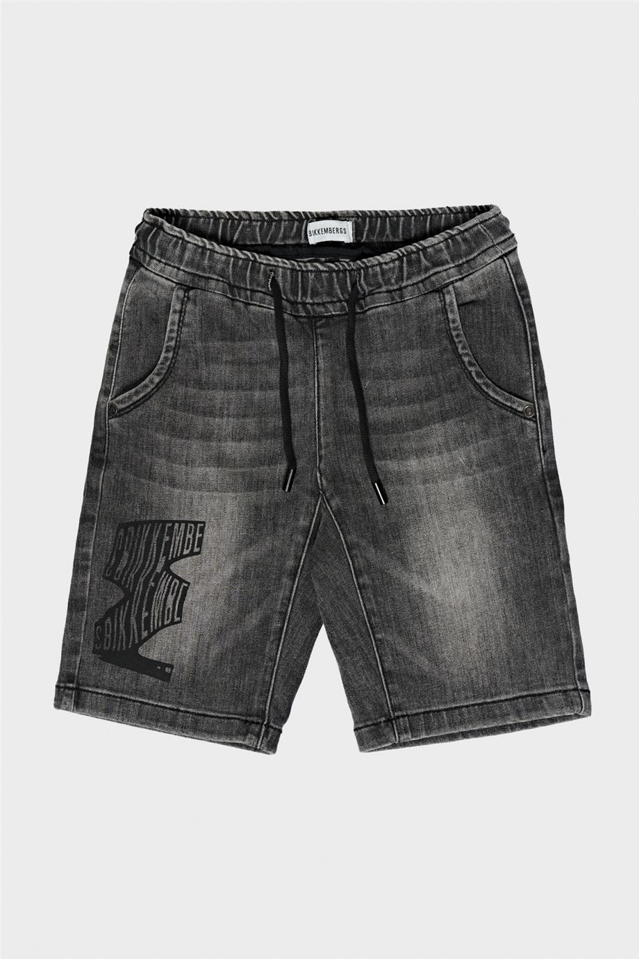 Bikkembergs Erkek Çocuk Gri Şort görsel 4