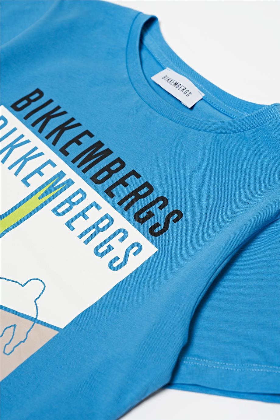 Bikkembergs Erkek Çocuk Mavi Tişört görsel 7