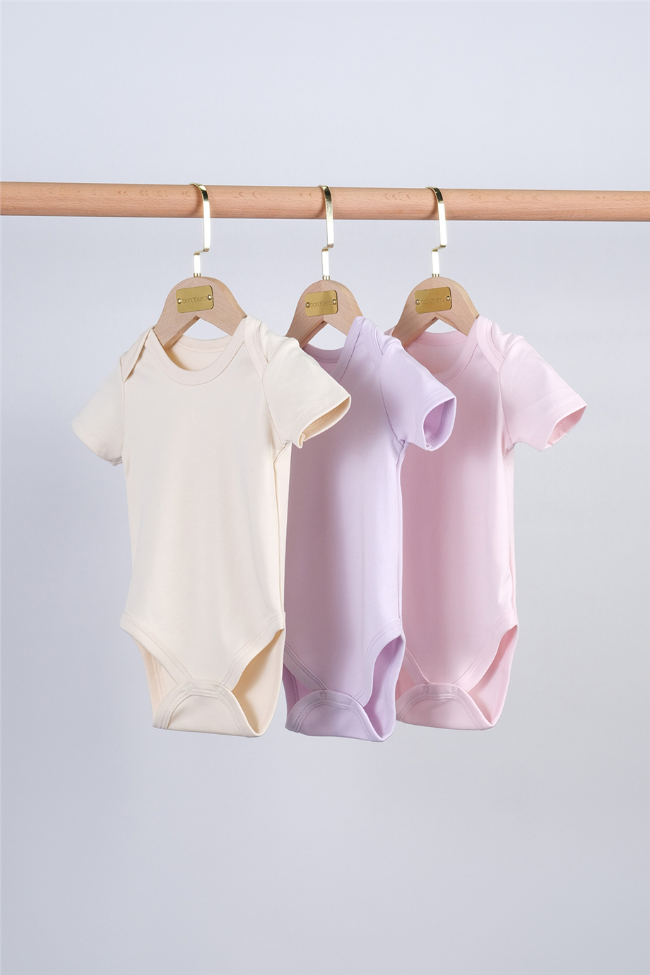Bondberro Kız Bebek 3'lü Set Bebek Zarf Yaka Zıbın & Body
