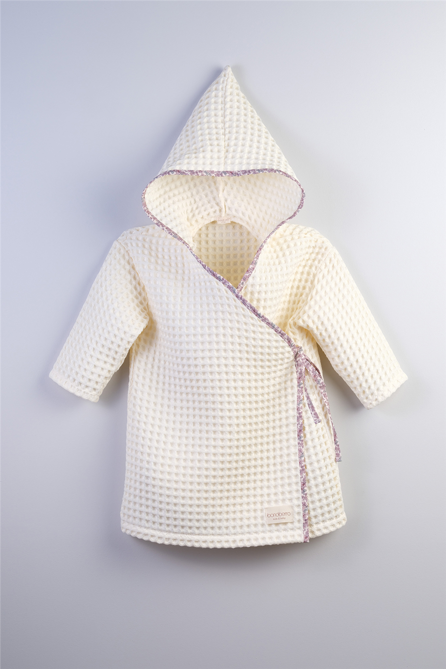 Bondberro Kız Bebek Waffle Kumaş Kimono Bornoz
