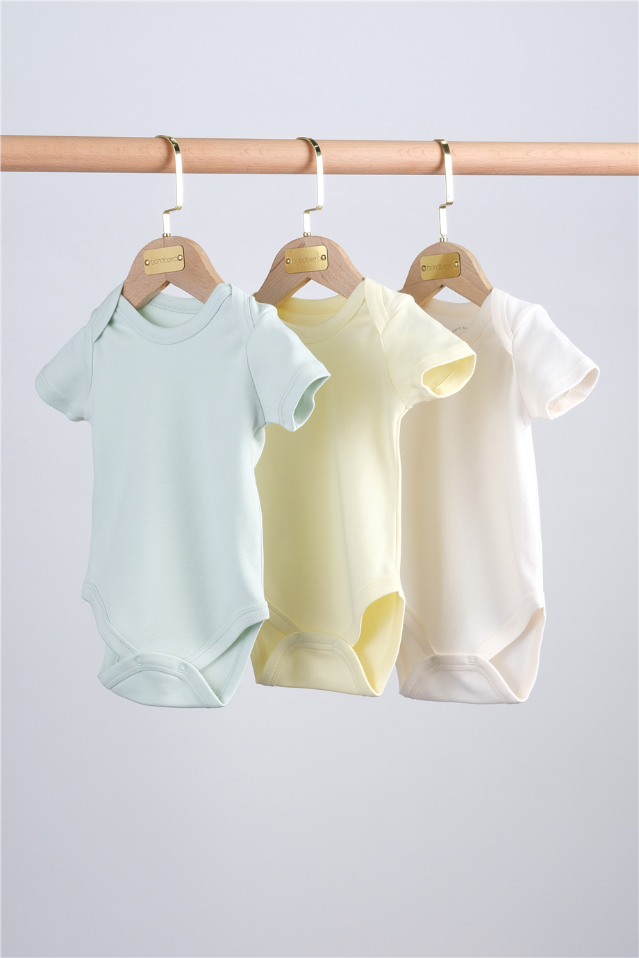Bondberro Unisex 3'lü Set Bebek Zarf Yaka Zıbın & Body